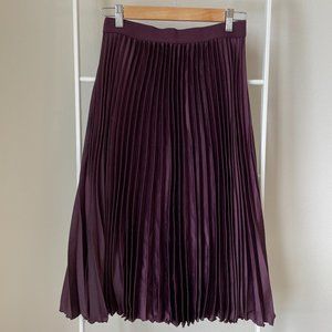 H&M Pleated Skirt in Purple